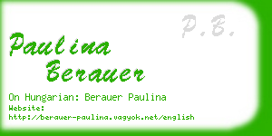 paulina berauer business card